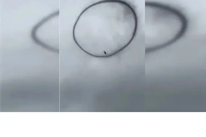 Círculo misterioso surge no céu durante operação da PF contra garimpo ilegal e chama atenção. VEJA VÍDEO