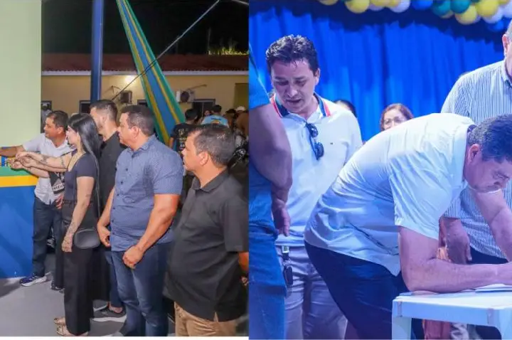 PREFEITO GERLANDO LOPES (PL) E ´DEPUTADO ÁTILA LINS (PSD)  ENTREGAM CENTRO DE EVENTOS NA CIDADE DE LÁBREA, A “PRINCESINHA DO PURUS”