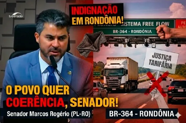 Promessa ou oportunismo? Povo de Rondônia reage com indignação a discurso de Marcos Rogério sobre o pedágio da BR-364