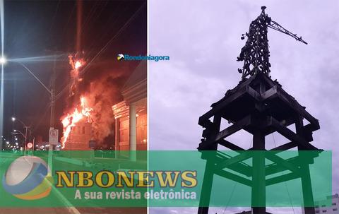 Criminosos incendeiam estátua da Havan em Porto Velho
