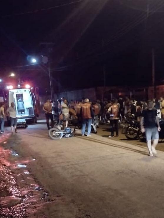 Motociclista é socorrido em estado grave após acidente no bairro Cidade Alta, em Rolim de Moura
