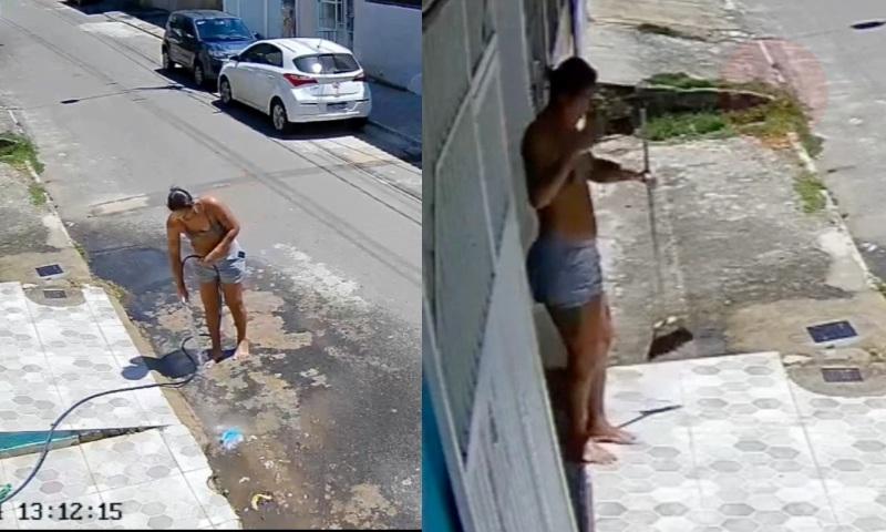 CUIDADO, VIZINHA!”: mulher não imaginava que lavar a calçada poderia ser tão perigoso