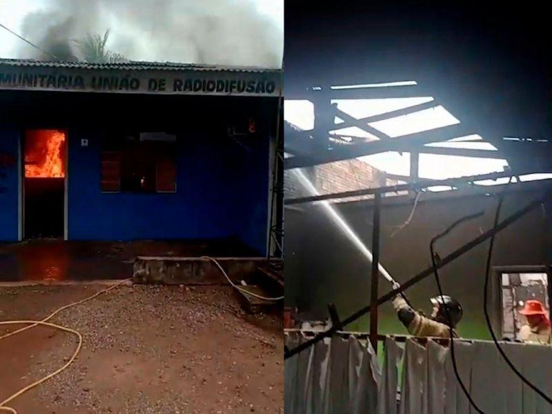 Incêndio destrói rádio comunitária em Presidente Médici