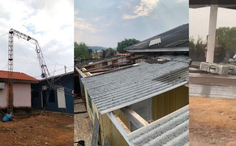 Chuva com vento forte causam danos em Nova União