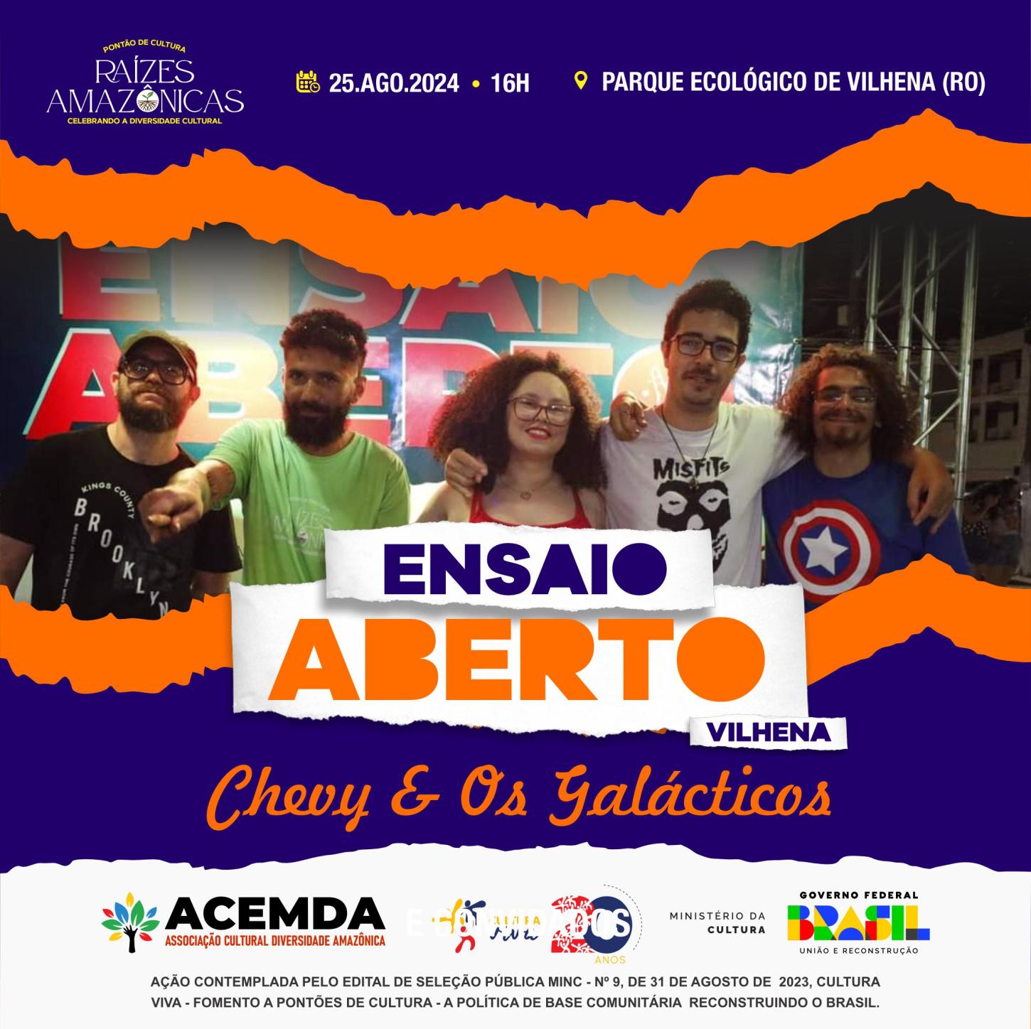 Música e cultura em alta: Ensaio Aberto acontece neste domingo no Parque Ecológico de Vilhena