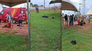 Trabalhadores ficam feridos por descarga elétrica durante montagem de estrutura do Duelo na Fronteira, em Guajará