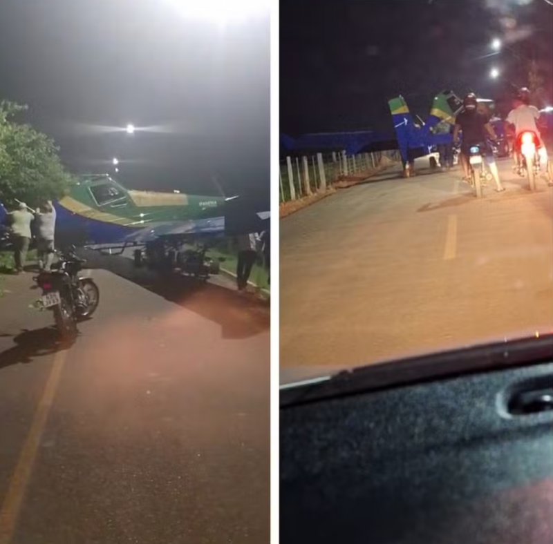 Avião agrícola faz pouso de emergência em estrada de Pimenta Bueno