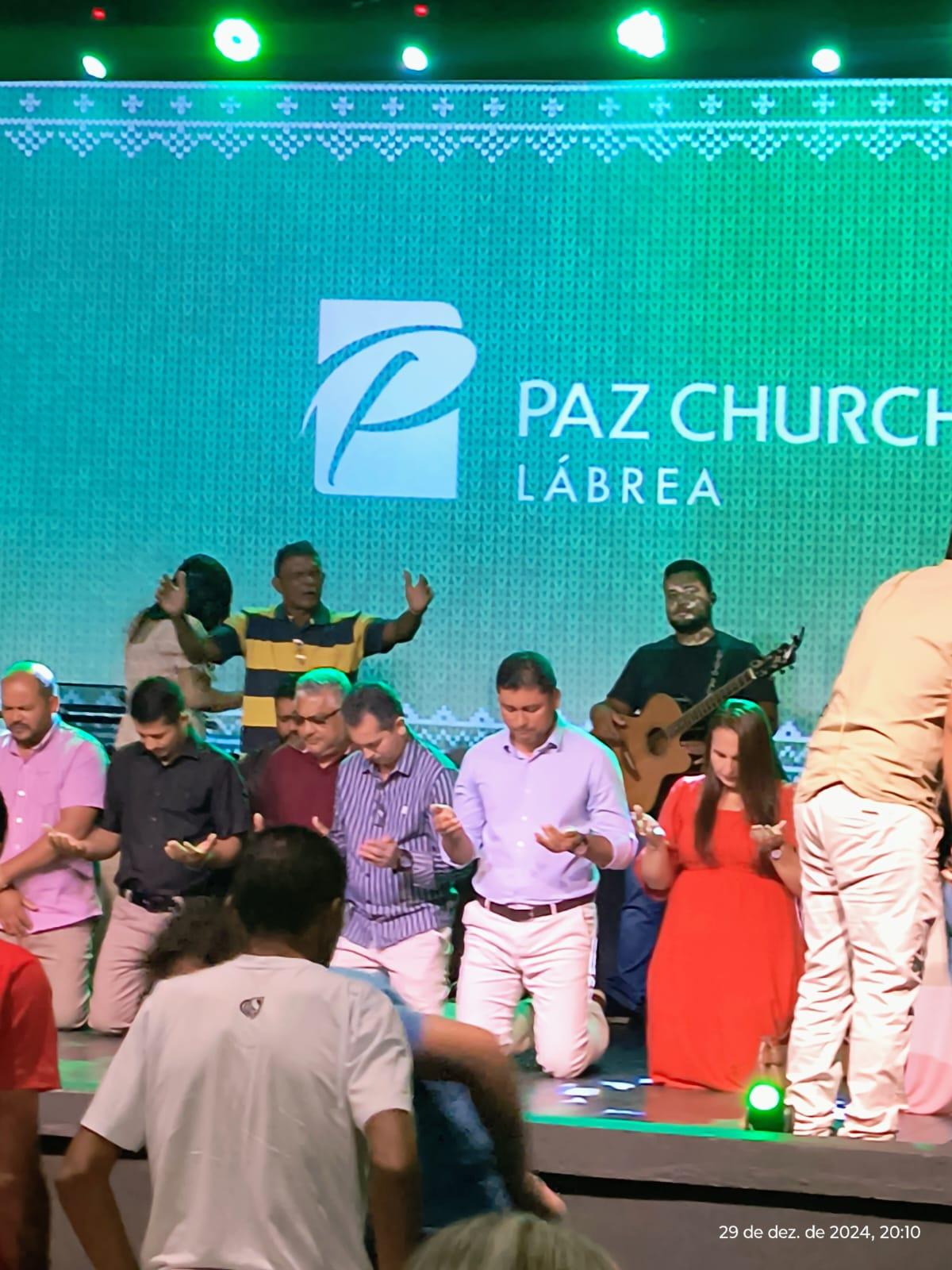 PREFEITO ELEITO DO MUNICÍPIO, GERLANDO LOPES (PL), EM VISITA DE GRATIDÃO A IGREJA DA PAZ DEFENDEU A PAZ