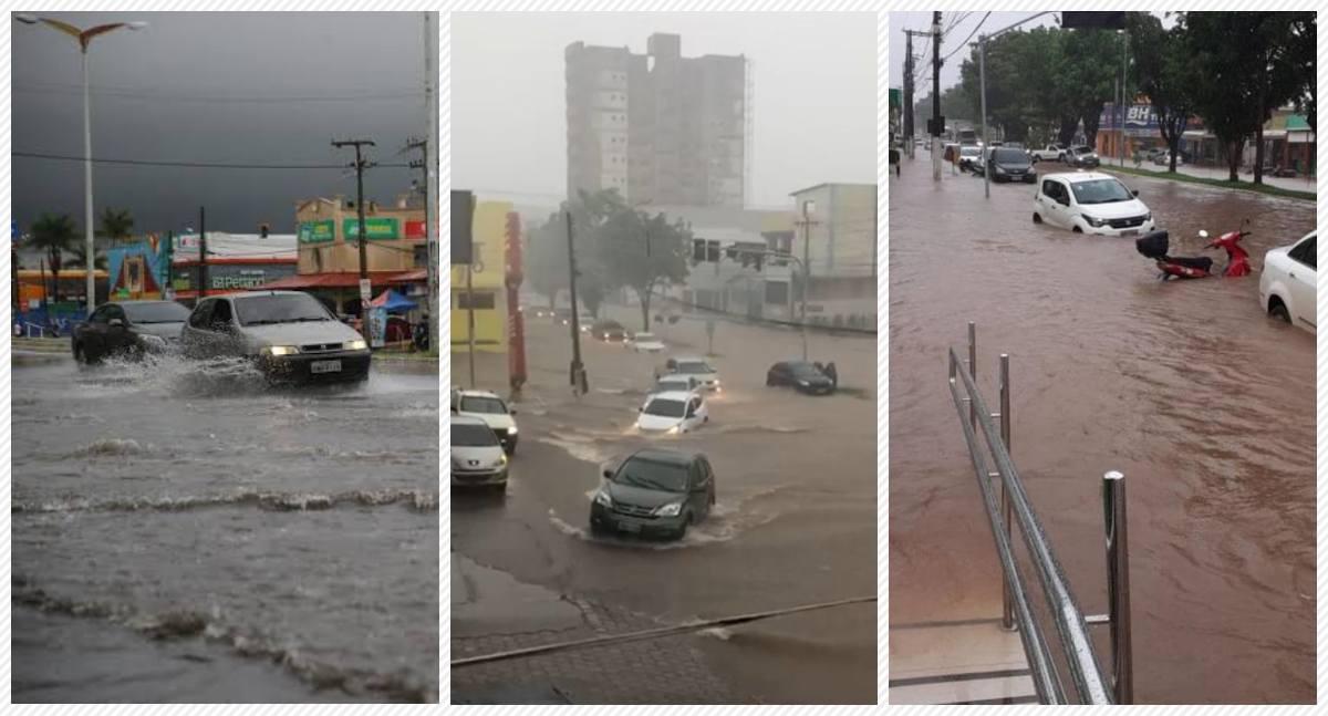 Chuva intensa causa alagamentos e transtornos em Porto Velho