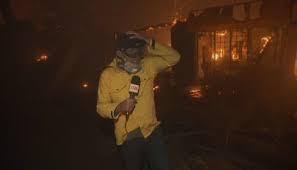 Repórter da CNN mostra estragos causados por incêndios na Califórnia
