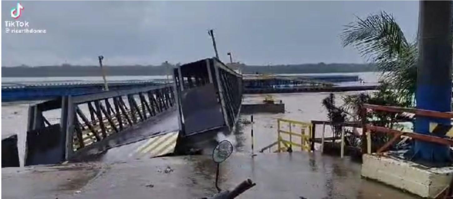 COMANDANTE DO COMBOIO DE BALSA DE GRANDE PORTE QUE COLIDIU COM TERMINAL HIDROVIÁRO NA CIDADE DE BORBA FUGIU DO LOCAL
