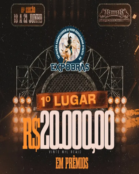 Expobrás terá ½ milhão para a realização da Festa Agropecuária de Nova Brasilândia Doeste – Recursos são oriundos de emendas parlamentares