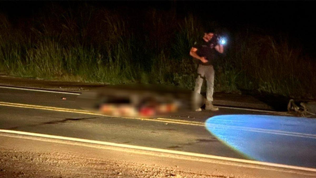 Homem morre ao ser atropelado por duas carretas na BR-364, em Rondônia