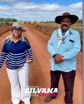 VEREADORA SILVANA OLENSKI FISCALIZA RECUPERAÇÃO DE ESTRADA QUE LIGA NOVA BRASILÂNDIA AO ASSENTAMENTO