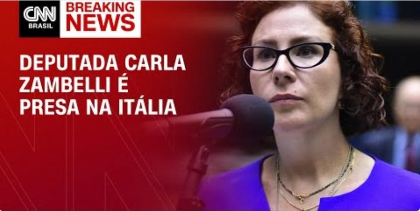 Carla Zambelli é presa na Itália