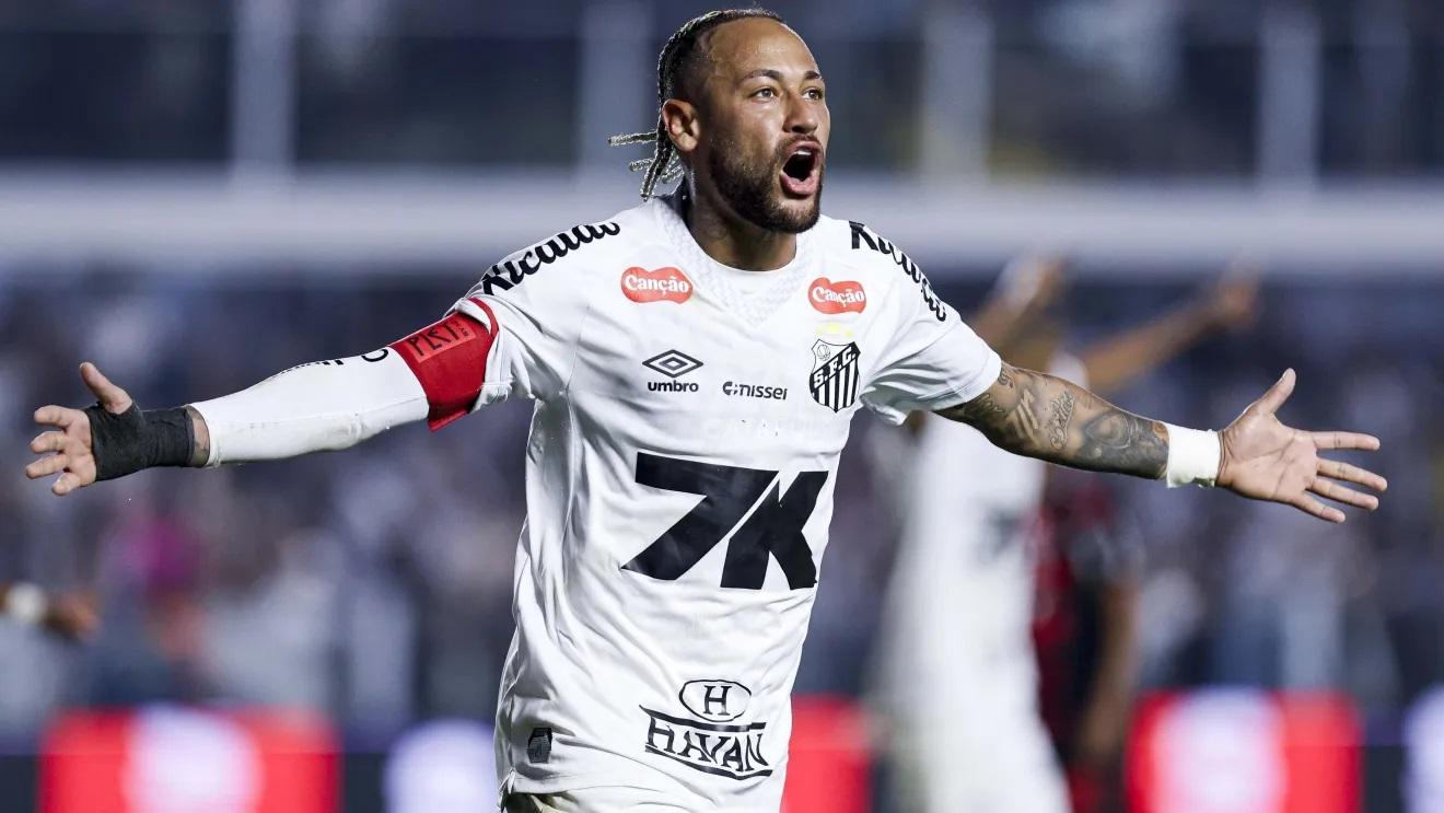 Neymar volta a brilhar contra o Flamengo, e Santos vence pelo Brasileirão