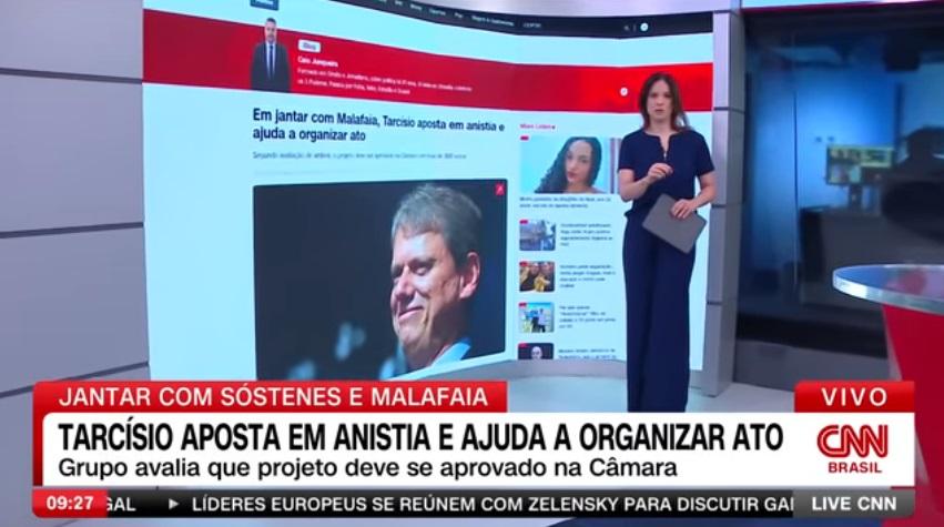 Em jantar com Malafaia, Tarcísio aposta em anistia e ajuda a organizar ato