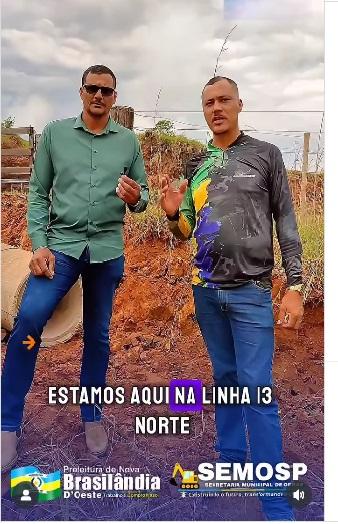 Linha 13 de Nova Brasilândia do Oeste recebe melhorias com a implantação de manilhas na entrada das propriedades rurais