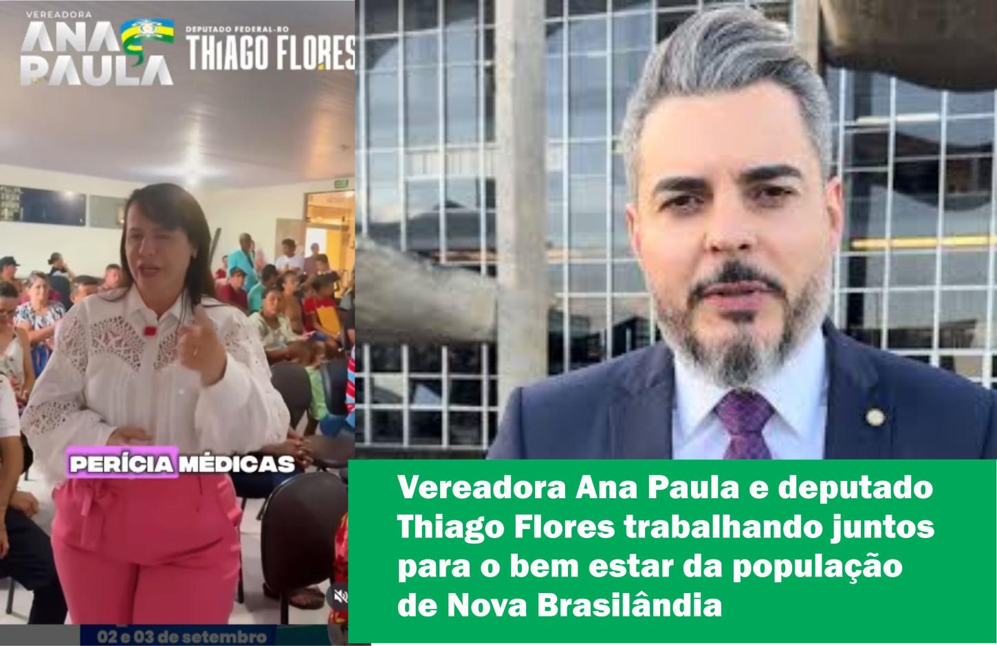Vereadora Ana Paula, conseguiu R$ 1 milhão para a saúde de Nova Brasilândia do Oeste, através de emendas parlamentar do Deputado Federal Thiago flores.