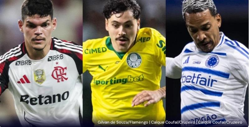 As chances de título de Palmeiras, Flamengo e Cruzeiro no Brasileirão
