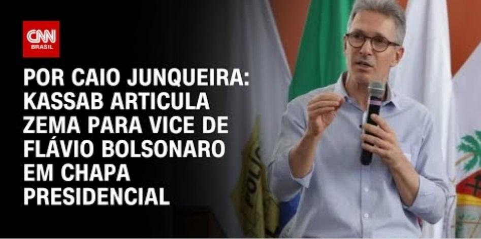 Kassab articula Zema para vice de Flávio Bolsonaro em chapa presidencial