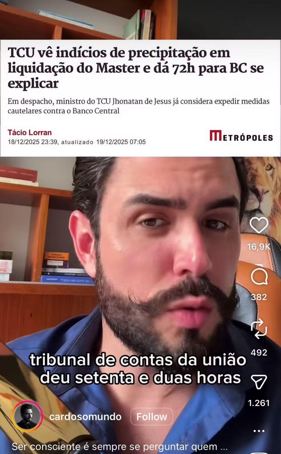 Perfis de fofoca e influenciadores receberam ($) para defender o Banco Master