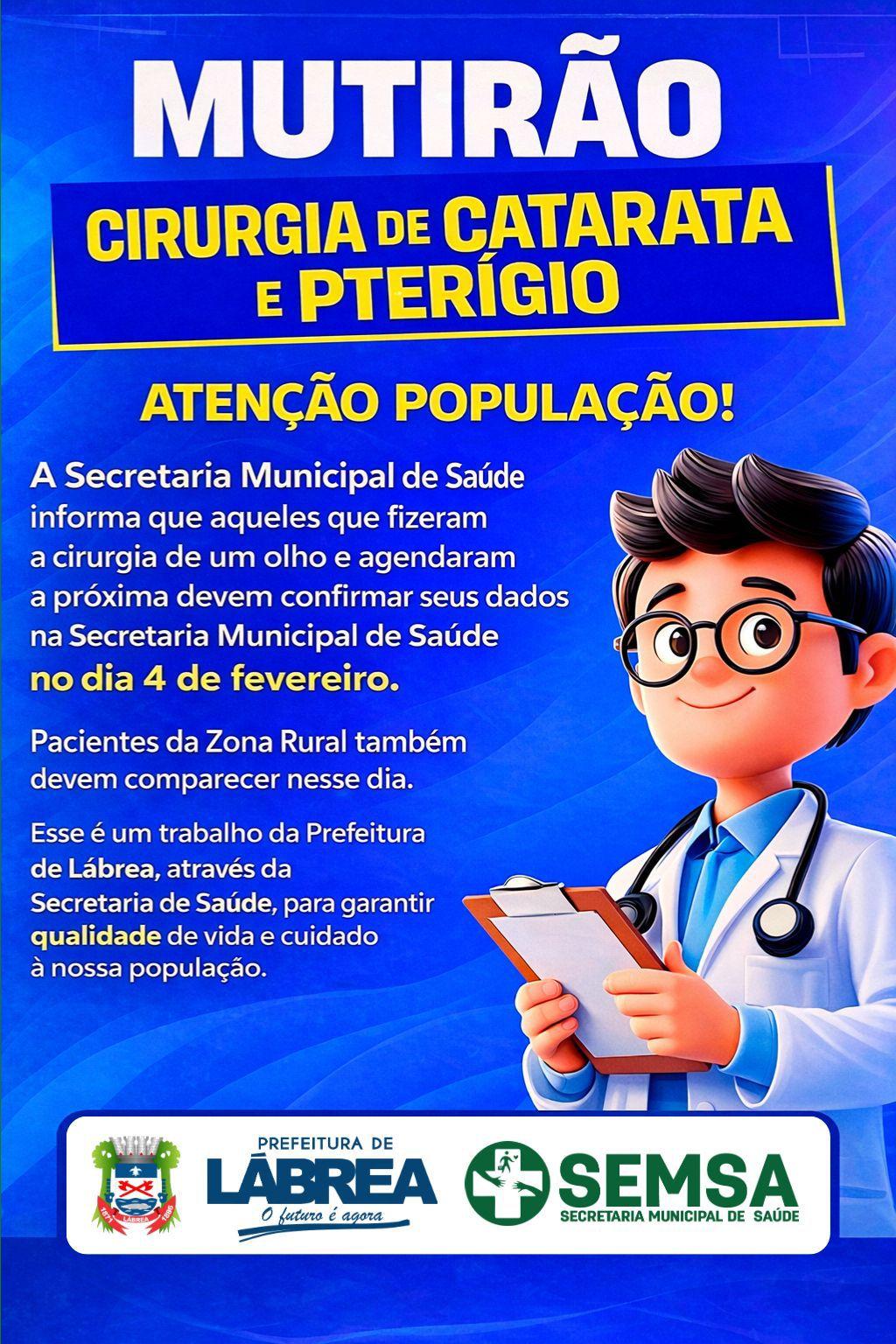 PREFEITURA DE LÁBREA AVANÇA NAS CIRURGIAS OFTALMOLÓGICAS