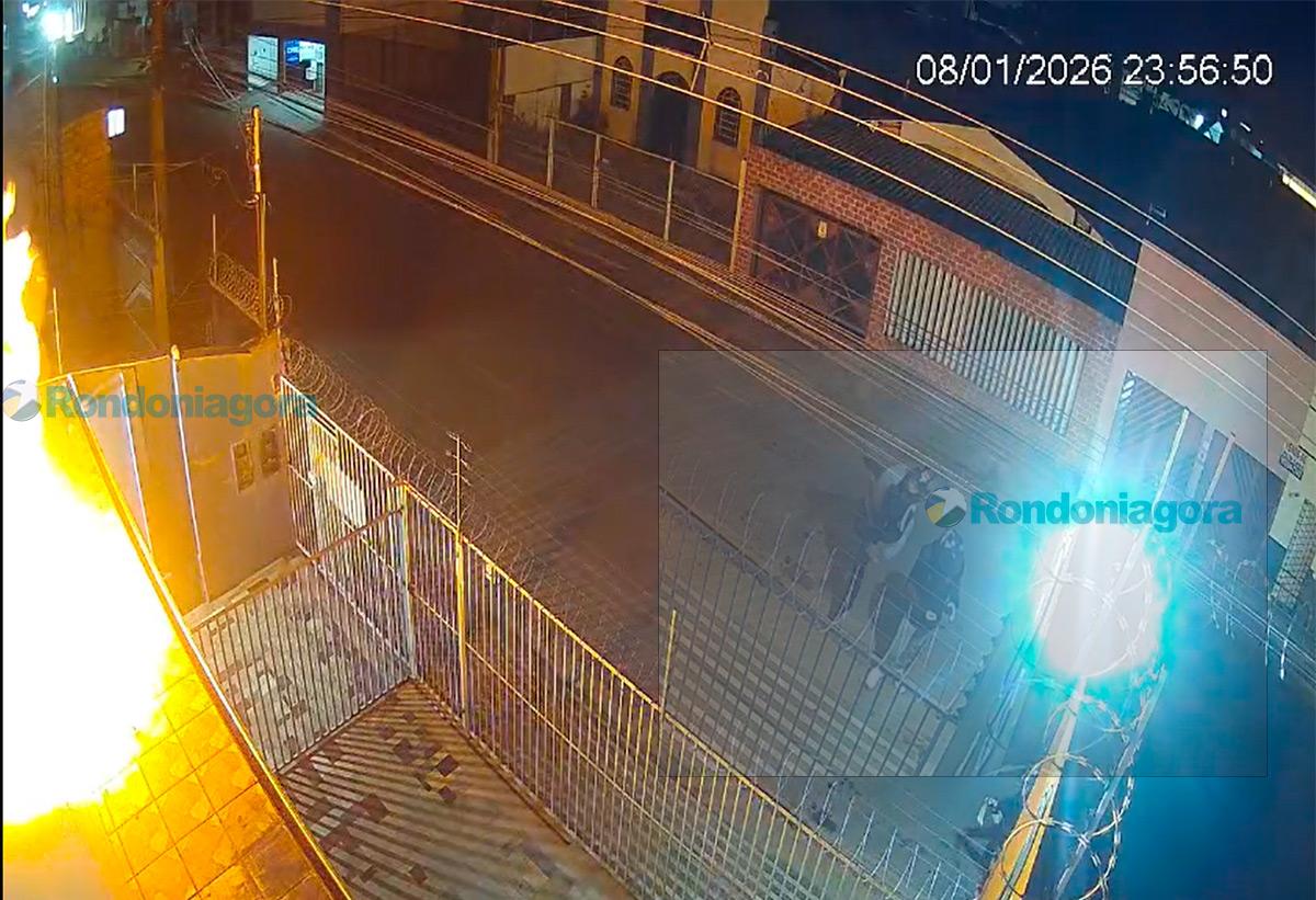 Vídeo: criminosos atacam prédio da Brasil Digital com coquetel molotov na capital