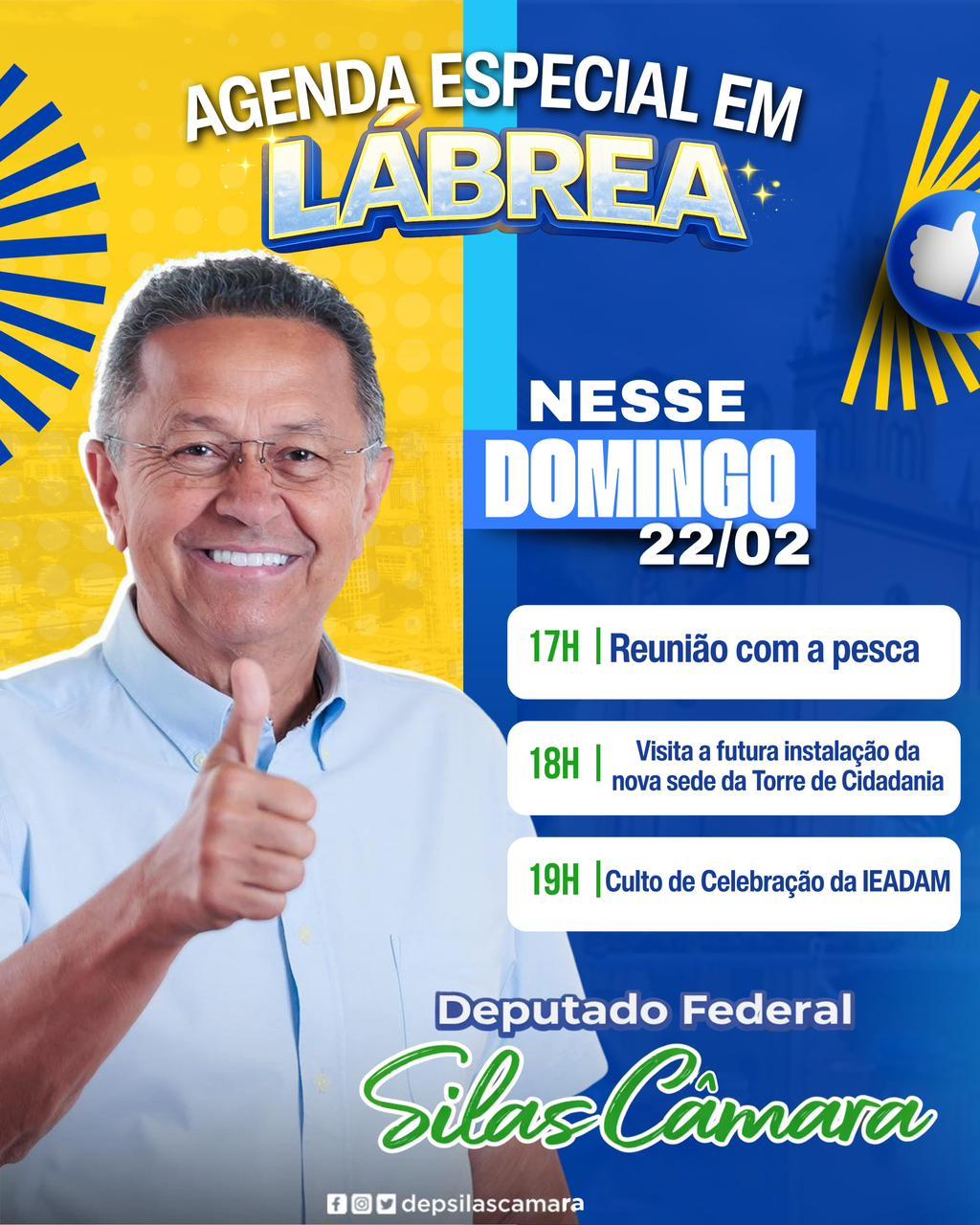 DEPUTADO FEDERAL SILAS CÂMARA CUMPRE AGENDA ESPECIAL NA CIDADE DE LÁBREA
