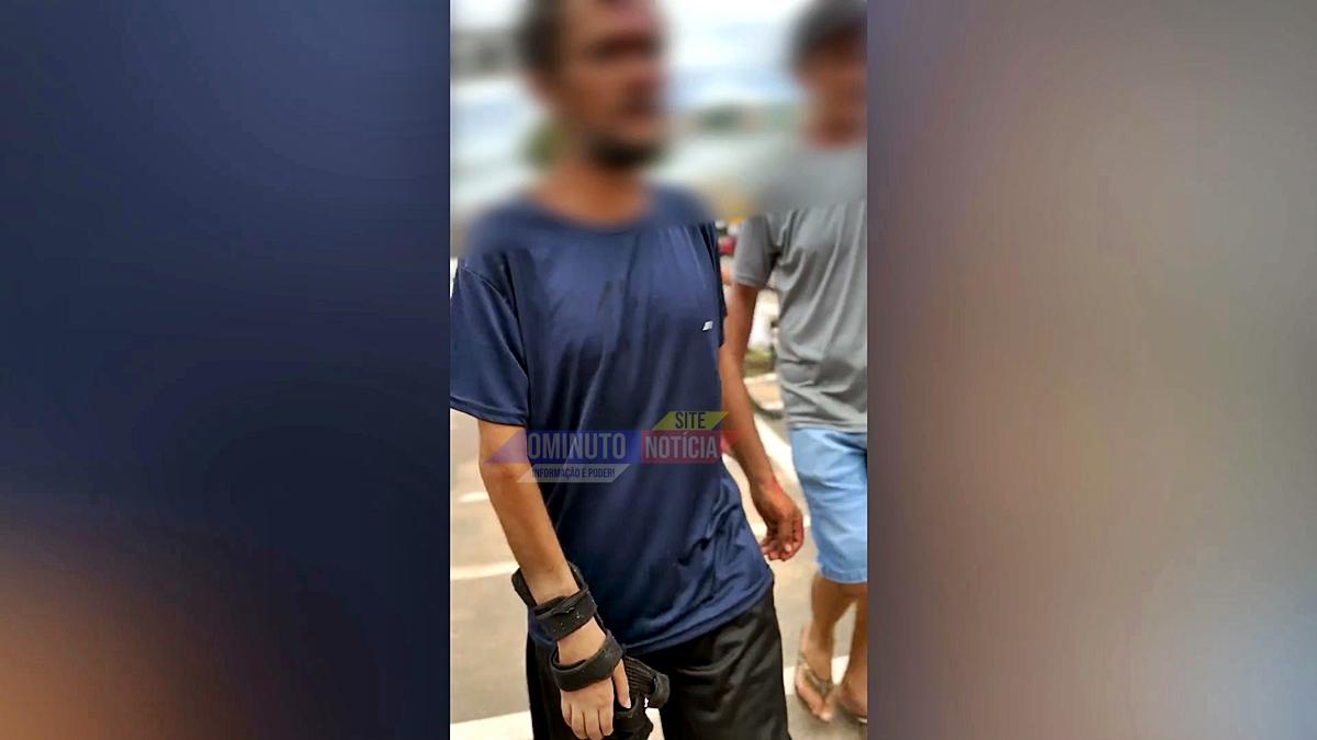 Confusão no centro de Cacoal termina com agressão e homem ferido em estacionamento