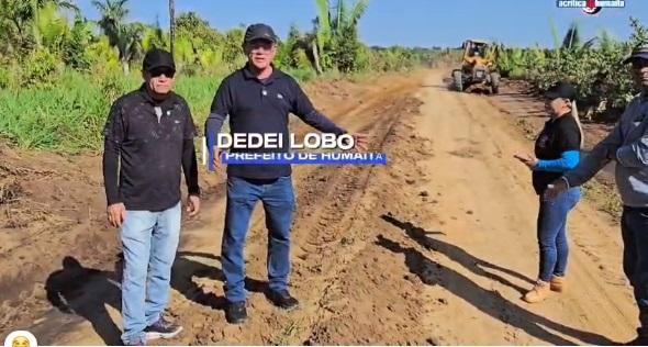 Prefeito Dedei Lobo acompanha recuperação de vicinais na região do distrito de Realidade