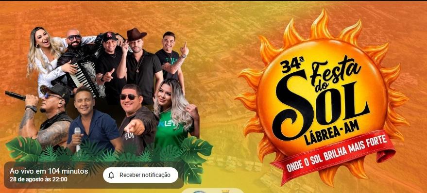 POR MENOR CUSTO EM VIAGEM, HOSPEDAGEM, TRANSPORTE, ALIMENTAÇÃO, LAZER E ENTRETENIMENTO DE QUALIDADE VEM AÍ COM TUDO A 34ª EDIÇÃO DA FESTA DO SOL 2026 DO MUNICÍPIO DE LÁBREA, “A PRINCESINHA DO PURUS”