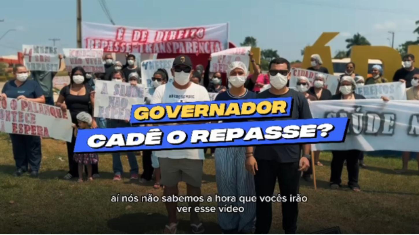 GOVERNADOR E EX-GOVERNADOR ROBERTO CIDADE E WILSON LIMA SÃO RECEBIDOS NA CIDADE DE LÁBREA SOB FORTES PROTESTOS DE FUNCIONÁRIOS DA SAÚDE DO HOSPITAL REGIONAL 