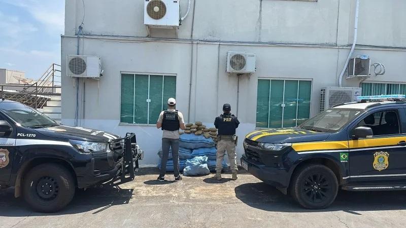 Homem é preso com 182 kg de skunk após fuga na RO-010, em Nova Brasilândia d'Oeste
