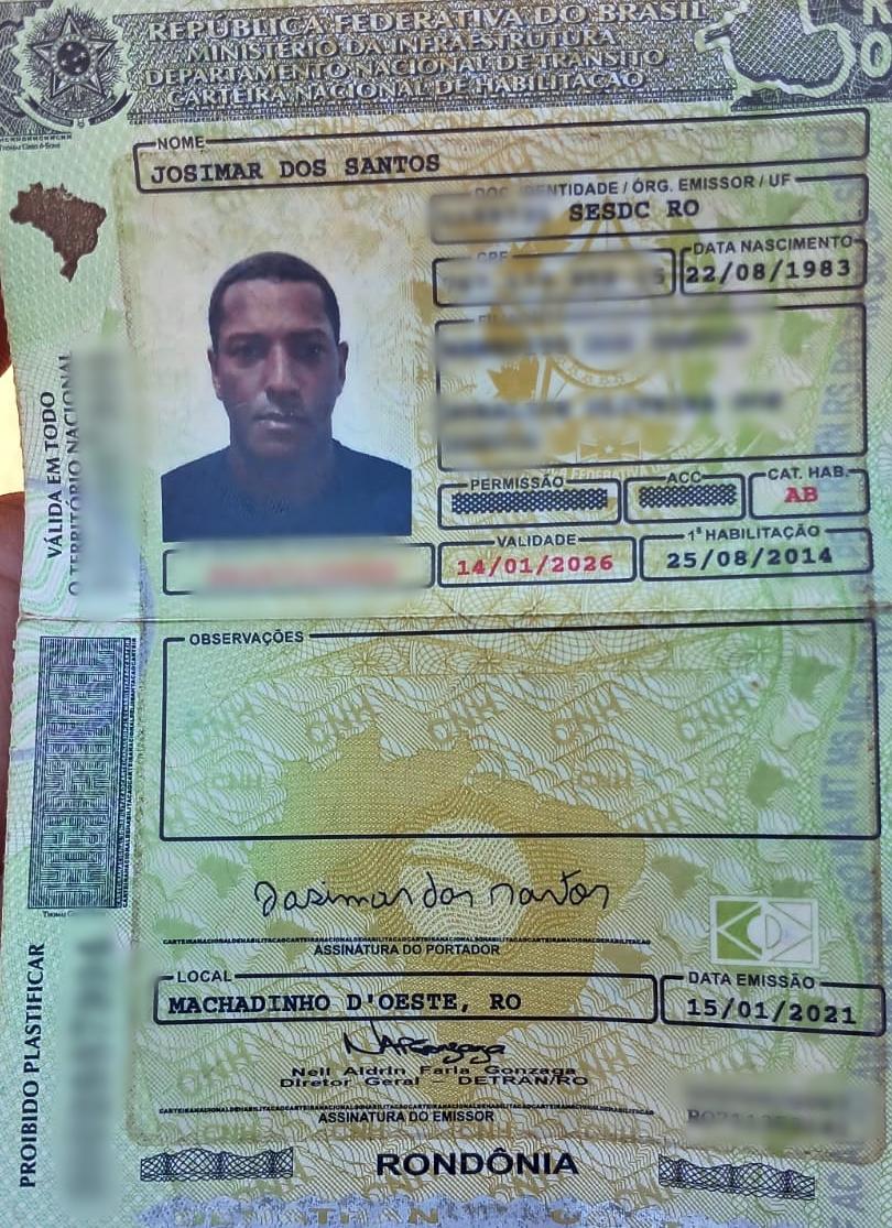 Motociclista morto em acidente em Cacoal é identificado como Josimar dos Santos