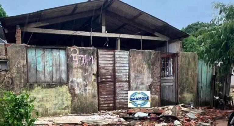 Mulher morre após desabamento de parede causado por forte ventania em RO