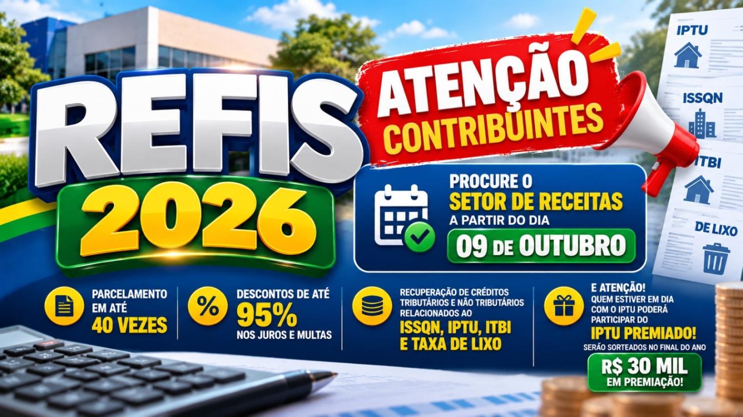 REFIS 2026 oferece oportunidade para contribuintes regularizarem débitos em Nova Brasilândia D’Oeste