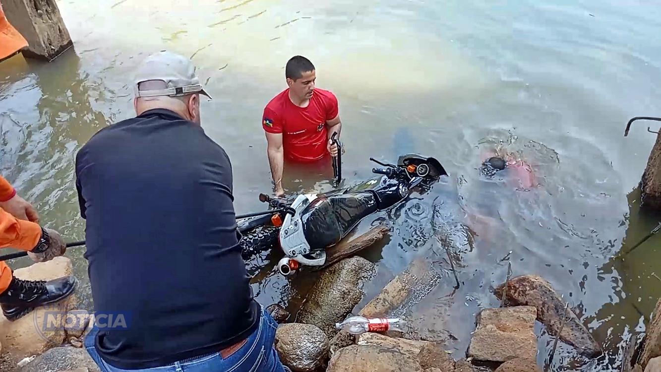 Corpo é encontrado no Rio Branco junto a motocicleta em Ariquemes
