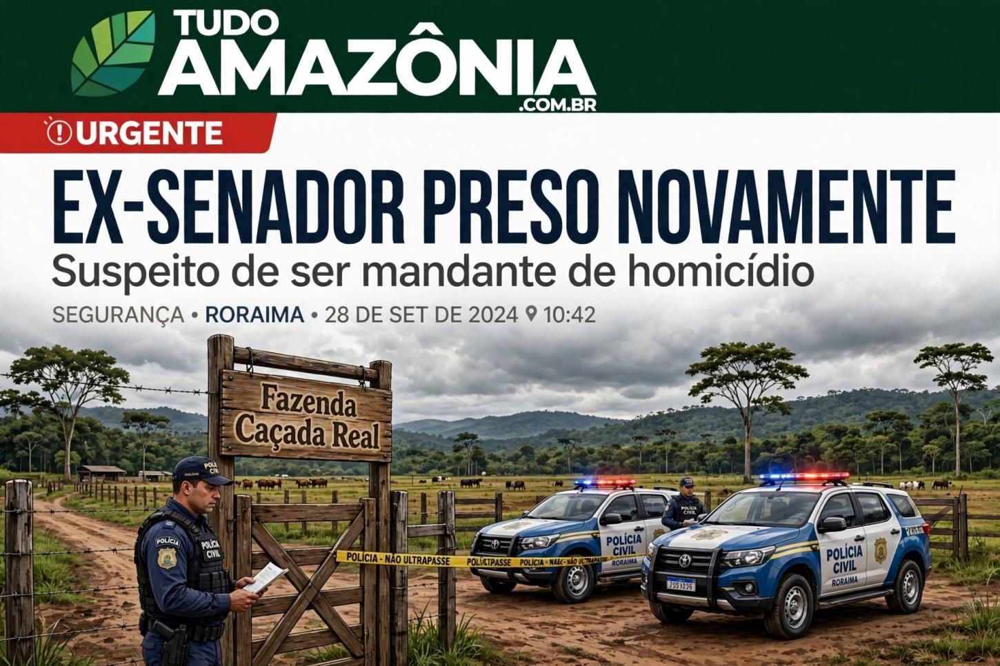 Ex-senador de Roraima é preso novamente suspeito de ser mandante de homicídio