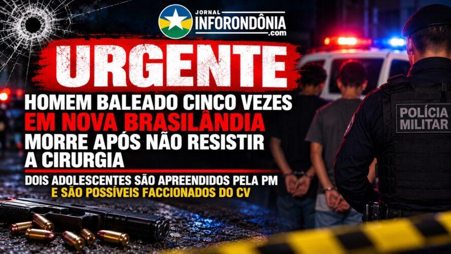 Homem baleado cinco vezes em Nova Brasilândia morre após não resistir a cirurgia; adolescentes suspeitos podem ter ligação com facção criminosa