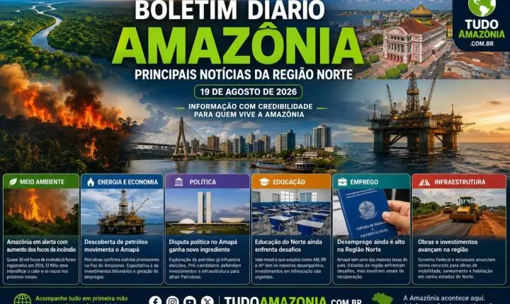BOLETIM DIÁRIO AMAZÔNIA – PRINCIPAIS NOTÍCIAS DA REGIÃO NORTE
