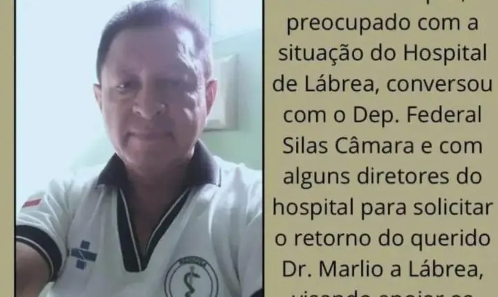 COM TRAJETÓRIA PROFISSIONAL INVEJÁVEL, CIDADÃOS DE LÁBREA E REGIÃO, AGUARDAM RETORNO DO DR. MARLIO DAZA LA SERNA 