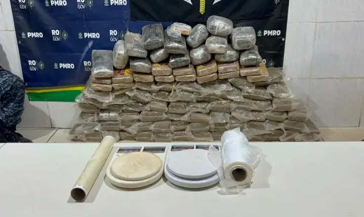 Denúncia de moradores leva PM a encontrar mais de 100 kg de drogas em Porto Velho
