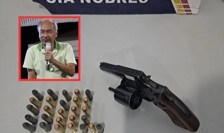 Flagrado com revólver 38 carregado de balas, vice-prefeito de Nobres ameaça chamar facção para a PM e vai preso