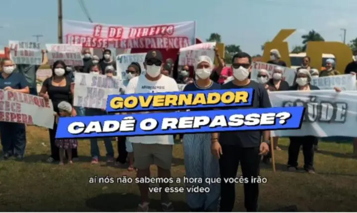 GOVERNADOR E EX-GOVERNADOR ROBERTO CIDADE E WILSON LIMA SÃO RECEBIDOS NA CIDADE DE LÁBREA SOB FORTES PROTESTOS DE FUNCIONÁRIOS DA SAÚDE DO HOSPITAL REGIONAL 