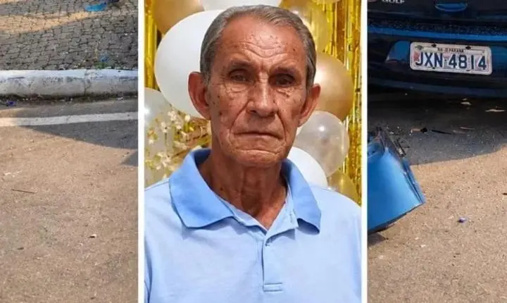 GRAVE: Idoso morre e duas pessoas ficam feridas em grave acidente em Ji-Paraná