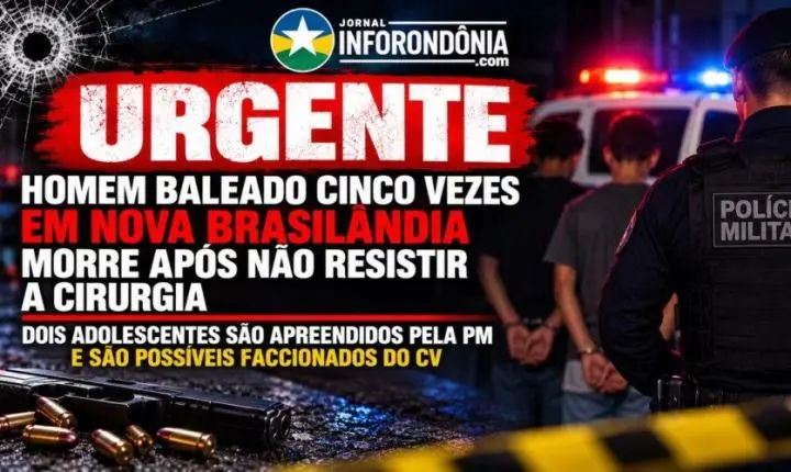Homem baleado cinco vezes em Nova Brasilândia morre após não resistir a cirurgia; adolescentes suspeitos podem ter ligação com facção criminosa