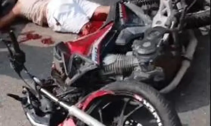 IMAGENS FORTES: Motociclista tem perna amputada após colisão com ônibus no Tarumã-Açu