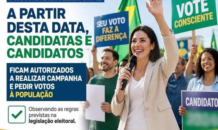 Propaganda eleitoral começa neste domingo e candidatos entram oficialmente na disputa pelo voto